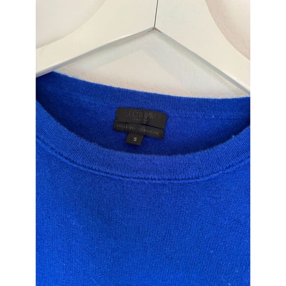 J. Crew  Blue Italian Cashmere Long Sleeve Crewneck Sweater Size Small - Picture 2 of 4